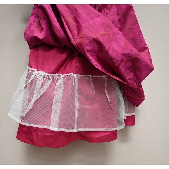 Theia | Magenta Jacquard Cocktail Dress Size: US 10 - Picture 4 of 6